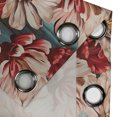 thumbnail image 4 of Ambesonne Springtime Grommet Curtain, Petals Vintage Flowers, 50"x60", Warm Taupe and Ruby, 4 of 5