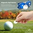 thumbnail image 3 of Golf Divot Tool with Magnetic Ball Marker, Divot Repair Tool, Foldable Fork - Fix Divots, Clean Clubs and Cleats, U Shape Bottom Club Holder, Blue, 3 of 9