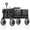 Black, variant on Rangland Beach Wagon RX800 with Removable Cooler and Big Air Wheels for Sand, All-Terrain Heavy Duty Folding Cart with Balloon Tires, Dual Compartment Outboard Carrier (Blue)