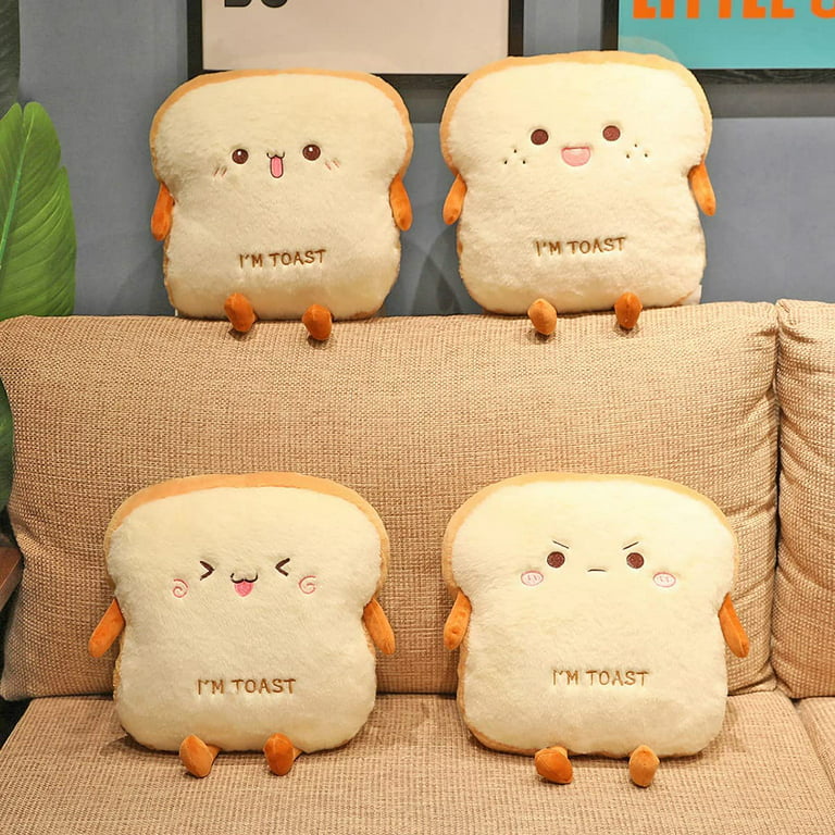 1pc Cartoon Bread Toast Shaped Seat Cushion For Students, Adults