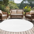 thumbnail image 5 of 7ft Round Rug, Pure White Non-Skid Rubber Backing Large Area Rugs - Living Room Bedroom Home Office, Simple Solid Color Indoor Floor Mat Carpets Washable Rug, 5 of 9