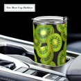 thumbnail image 5 of Tumbler Kiwi Green Summer Insulated Office Coffee Cup Back to School Beverage Container Travel Mug with Straw and Lid Double Wall Stainless Steel 20oz, 5 of 5