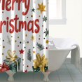 thumbnail image 4 of Red Christmas Bath Curtain,Winter Snowflake Funny Christmas Bathroom Curtain Hotel Luxury Style Shower Curtains for Dorm Bathroom Decor Christmas (72x72in), 4 of 5
