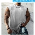 thumbnail image 4 of Posijego Big & Tall Tank Tops for Men Cap Sleeve Workout Sports Muscle Shirts Loose Casual Summer Tank Clothes, 4 of 5