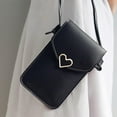 thumbnail image 2 of GEZHEN Bag Bag Touchable Shoulder Crossbody Change Bag Phone Women's Leather Wallet Bag Heart-Shaped Metal Chain Shoulder Crossbody Transparent Touch Screen Mobile Phone Bag, 2 of 4