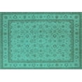 thumbnail image 1 of Ahgly Company Indoor Rectangle Oriental Turquoise Blue Traditional Area Rugs, 2' x 5', 1 of 4