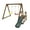 Natural, variant on 2 In 1 Outdoor Swing Set With Slide Heavy Duty Solid Wood Swing Set For Indoor Outdoor Backyard Playground
