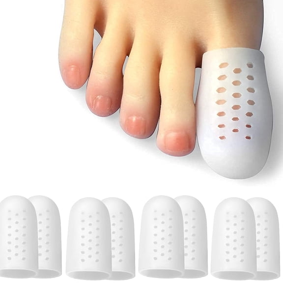 Gel Toe Cap, Toe Protector for Women Men - Cushions and Protects to Cover Toes, Relief Toe Pain from Ingrown Toenails, Corns, Blisters