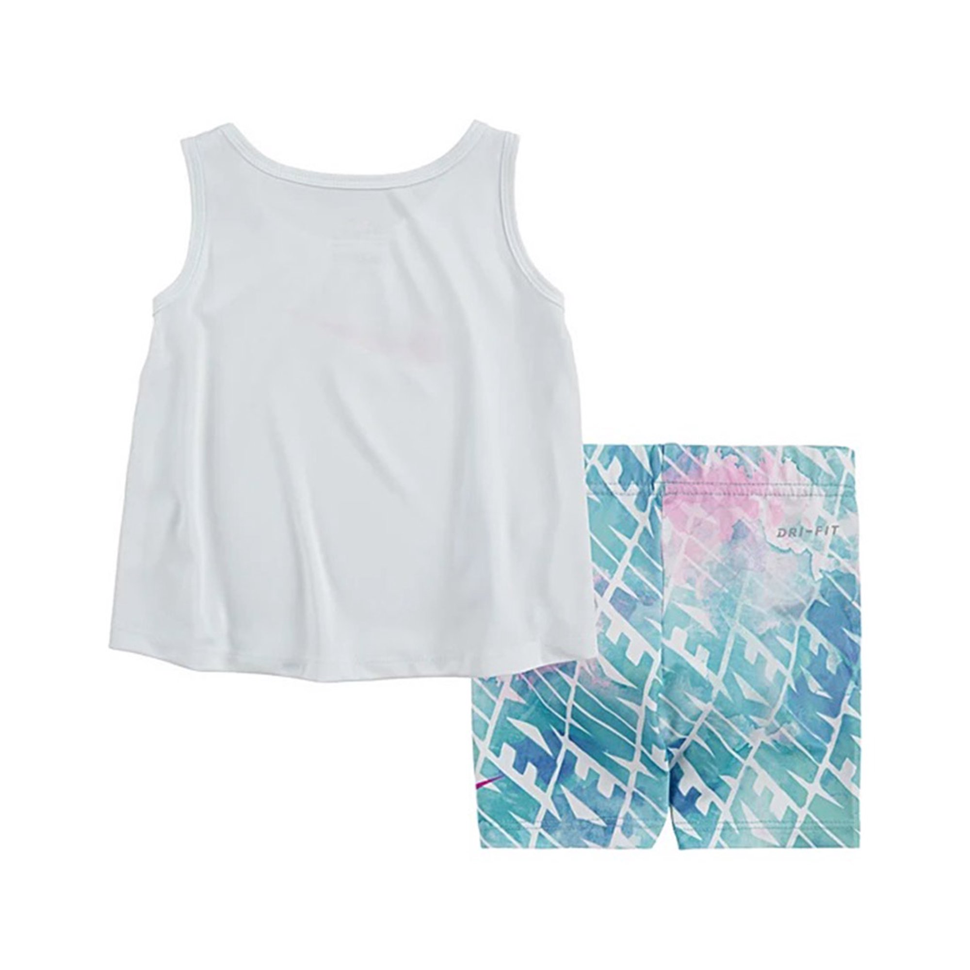 Nike Dri-FIT Studio Tank Top and Bike Set Kids' White Multi photo 2