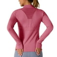thumbnail image 2 of Dagugfen Workout Tops for Women Lightweight Zip up Tight Stretch Leisure Running Athletic Tops for Exercise, 2 of 3