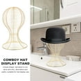 thumbnail image 3 of FRCOLOR  Hat Stand for Desktop Display Holder Men Hatstand Travel Golden, 3 of 8