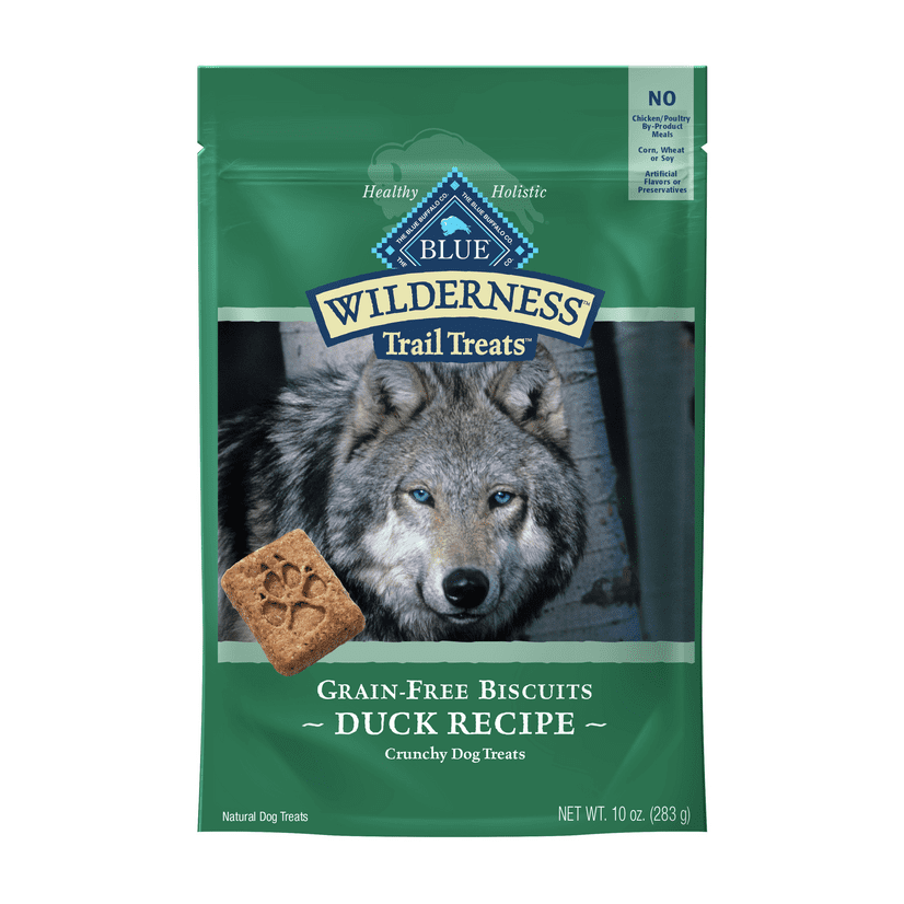 Blue Buffalo Wilderness Trail Treats High Protein Grain Free Crunchy Dog Treats Biscuits, Duck