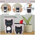 thumbnail image 5 of Bolsa de lápices para gatos negros, caja de lápices de lona, caja de lápices telescópica, caja de lápices vertical, caja de lápices para gatos escolares,, 5 of 5