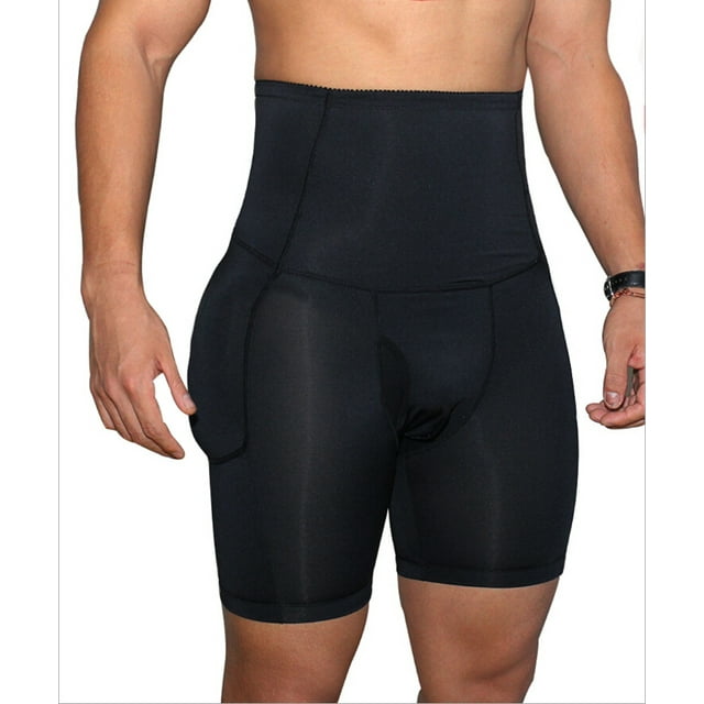 Men's Body Shaper Padded Shorts Boxer Underwear Tummy Control Shapewear Enhance Butt Lifter Briefs