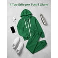 thumbnail image 5 of Women's 2 Piece Sweatsuits Full Zip Sweatshirts Workout Pants Plus Size Lounge Sets Tracksuits Fall Outfits Sizes S-5XL Green L, 5 of 11