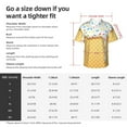 thumbnail image 5 of Pofeuu White Ice Cream Print Hawaiian Shirt for Men Sleeves Casual Button Down Summer Beach Dress Shirts T-Shirts,XX-Large, 5 of 7