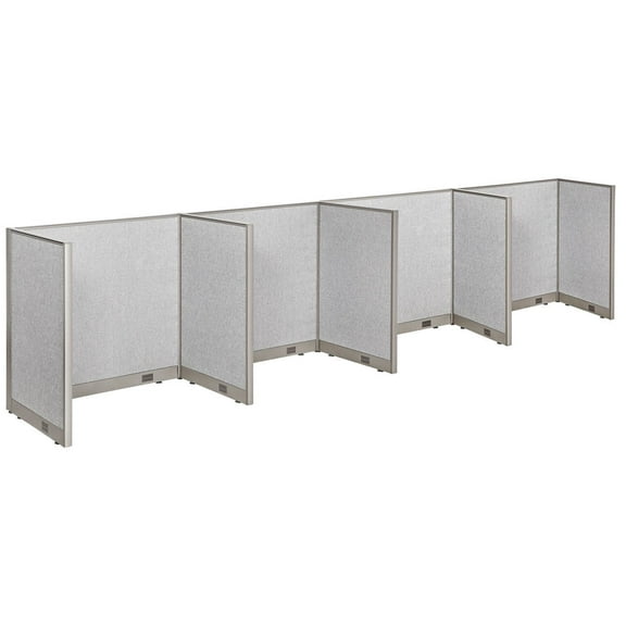 GOF 4P Office Cubicle (30”D x 192”W x 48”H) Freestanding Privacy Workstation, Partition Wall Panels, Office Room Divider