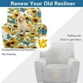 thumbnail image 3 of SCRAWLGOD Sunflower Butterfly White Recliner Chair Cover, Stretch Non Slip Recliner Couch Covers , Thick Soft 4-Pieces Recliner Cover Fitted Reclining Chair Slipcovers for Living Room, 3 of 7