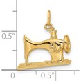 thumbnail image 5 of 14K Yellow Gold 3D Antique Sewing Machine Charm (19 X 19) Made In United States a1212, 5 of 6