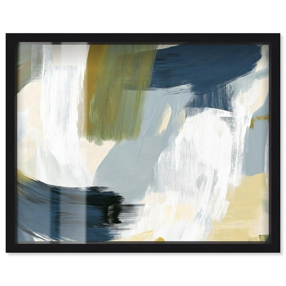 Moss Layers II Shadowbox Print Abstract Wall Decor by Art Remedy, Black Frame, 20 x 16