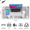 thumbnail image 5 of Long Mouse Pads for Desk,Pioneer Flower Floral Print Pattern Desk Mats on Top Of Desks, Desk Mouse Pad Extra Large with 3mm Non-Slip Base and Stitched Edge for Gaming,Office,Work,Home 35.4"x15.7", 5 of 6