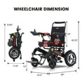 Segmart Foldable Electric Wheelchairs for Adults, 300LBS Durable Lightweight Portable Power