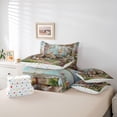 thumbnail image 6 of Feelyou 3D Rustic Rabbit Bedding Comforter Set 7 Pieces for Teens, Cute Easter Egg Full Bedding Set, Farmhouse Groovy Floral Reversible Fitted Sheet Flat Sheet, Microfiber Bedroom Decor, 6 of 8