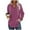 Purple, variant on Maean Women Striped Hoodies Shirts Lightweight Baggy Drawstring Pullover V Neck Buttons Sweatshirt