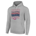 thumbnail image 2 of Men's Starter Heather Gray Montreal Canadiens Four Team Name Logo Fleece Pullover Hoodie, 2 of 3