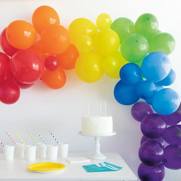 Ensemble arc-en-ciel de ballons en latex arc-en-ciel 1 kit, 40 ballons
