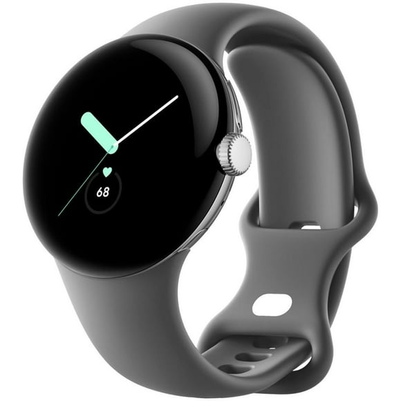 Google | Pixel Watch | Android Smartwatch with Fitbit Activity Tracking | Fitness and Sleep Tracker with Heart Rate Tracker | 41mm | Supports LTE (Silver case w/Gray Active Band) (Renewed)