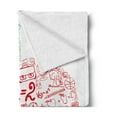 thumbnail image 2 of Educational Soft Flannel Fleece Throw Blanket, Apple School Basic Formulas Exercise Study Theme Simplistic Design, Cozy Plush for Indoor and Outdoor Use, 70" x 90", Red Forest Green, by Ambesonne, 2 of 5