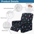 thumbnail image 4 of SCRAWLGOD Paws Print Blue Black Recliner Slipcover Stretch Reclining Chair Covers Recliner Chair with Storage Pocket Furniture Protector Cover 4 Pieces Sofa Cover Prevent Stain and Pets Hair, 4 of 7