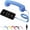 blue, variant on Retro Phone Handset, Type-C Retro Telephone Wired Handsets Style Landline Handle Receiver, Turn Your Mobile into Landline, with Answer Button, Microphone Speaker