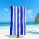 thumbnail image 4 of Toalla de Playa: Rectangular, Fibra Fina, Absorbe Agua, Portátil, Todo Año, Tamaño Universal, Lo Suficientemente Grande, Rayas Azul Cielo, 4 of 7