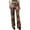C-Brown212, variant on DHFJKG Women Low Rise Leopard Pants Slacks Straight Leg Loose Fit Streetwear Palazzo Trendy Trousers