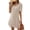 Dust Storm, variant on Women's Textured Round Neck Short Sleeve Mini Dress with Subtle Sheen and Stretch 65% polyester 30% viscose 5% elastane