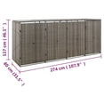 thumbnail image 7 of vidaXL Quadruple Wheelie Bin Shed Gray 107.9"x31.5"x46.1" Poly Rattan, 7 of 7