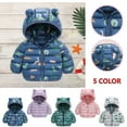 thumbnail image 5 of Hicidod Toddler Boys Girls Puffer Jacket Lightweight Warm Hooded Down Jackets Cute Bear Ears Long Sleeve Zipper Jackets Outwear, 5 of 6