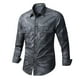 thumbnail image 1 of pstuiky Camisas de manga larga abrigadas para hombre, Camisas tipo cárdigan informales de camuflaje con cuello vuelto y bolsillos con botones para hombre camisetas de hombre m, 1 of 2