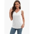 thumbnail image 3 of Women's V Neck Tank Tops Summer Sleeveless Ribbed Button Casual Shirts, 3 of 6