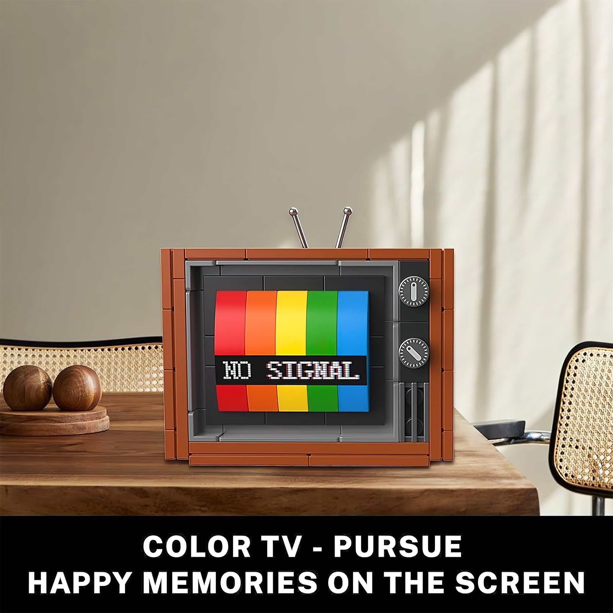 HI-REEKE Appliances Building Block Set Color Television Kit Plastic Toy Gift for Adult Multicolor