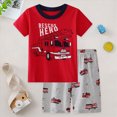 thumbnail image 2 of Toddler Boy Clothes Cartoon Print Short Sleeve T-Shirt and Shorts Outfit Set Little Boys Summer Clothing Sets, 2 of 6