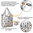 thumbnail image 4 of 5 Pack Foldable Shopping Bag,White Halloween Witch Pumpkin Pattern Reusable Grocery Bags with Pockets,Large Reusable Tote Bags with Handles Waterproof & Lightweight, 4 of 6
