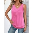 thumbnail image 2 of Zeagoo Womens Tank Tops Loose Fit V Neck Ruched Sleeveless Tops Casual Basic Banded Shirts S-XXL, 2 of 5