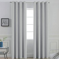 Amay Blackout Grommet Curtain Panel Silver 52 Inch Wide by 54 Inch Long- 1Panel