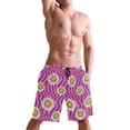 thumbnail image 5 of Dailycode Men's Quick Dry Swim Trunks Beach Shorts Casual Summer Board Shorts with Pockets, Groovy Daisy and Chessboard, 5 of 8