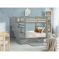Bedz King Twin Over Twin Bunk Beds with 4 Drawers in Stairs and 2 Under