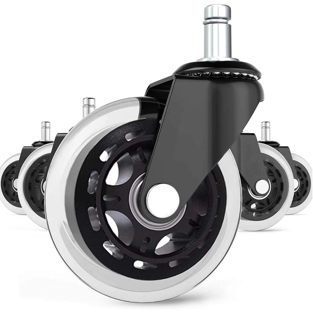 Universal Office Chair Caster Wheels Set of 5 Heavy Duty & Safe for All Floors Including