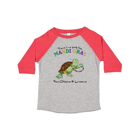 

Inktastic There s No Party Like Mardi Gras-turtle Gift Toddler Boy or Toddler Girl T-Shirt